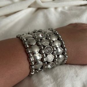 Silver cuff bracelet